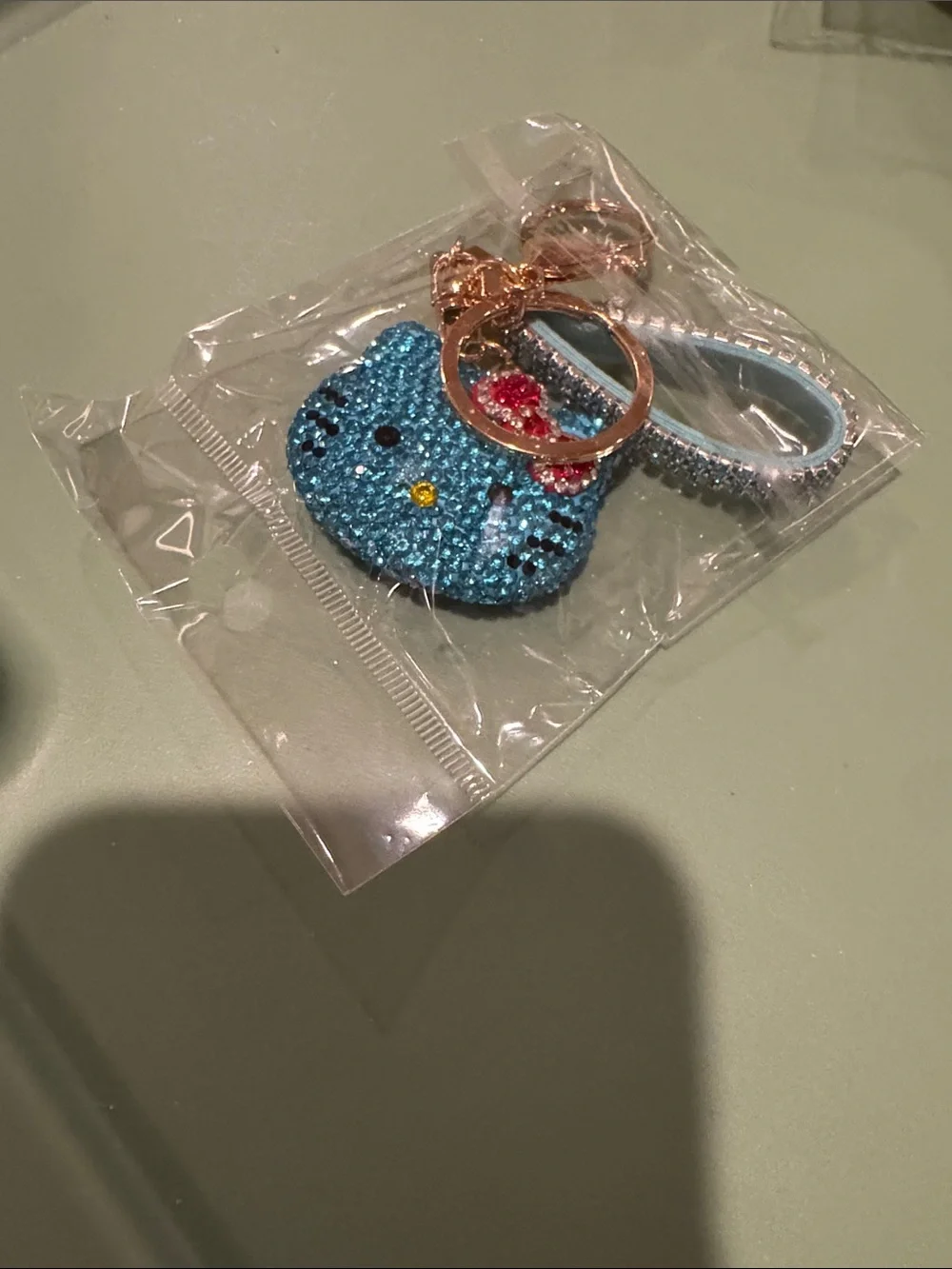 New Hello Kitty theme Rhinestone Bling Bag Charm Keychain Kawaii Sanrio‎ Girlie
